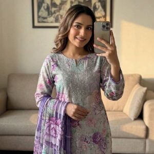 MORJA Pakistani Inspired Three Piece Lawn Suit