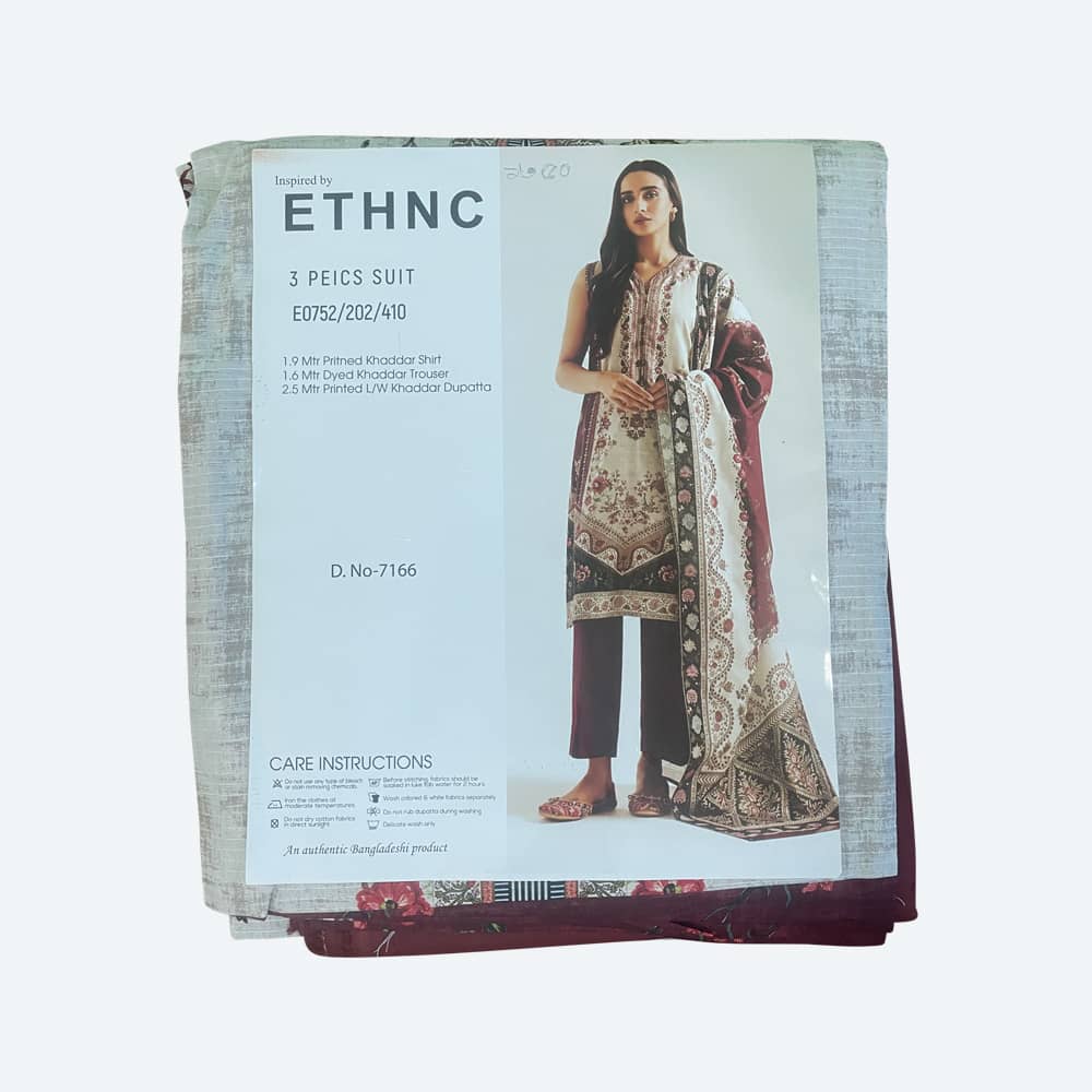 Pakistani Inspired Printed Khaddar Three Piece