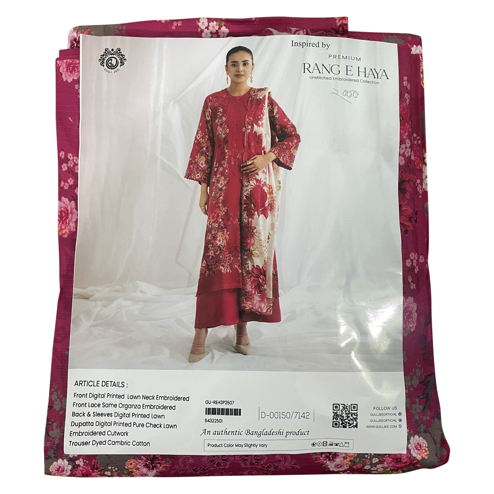 Pakistani Inspired Rang E Haya Digital Printed Lawn Three Piece